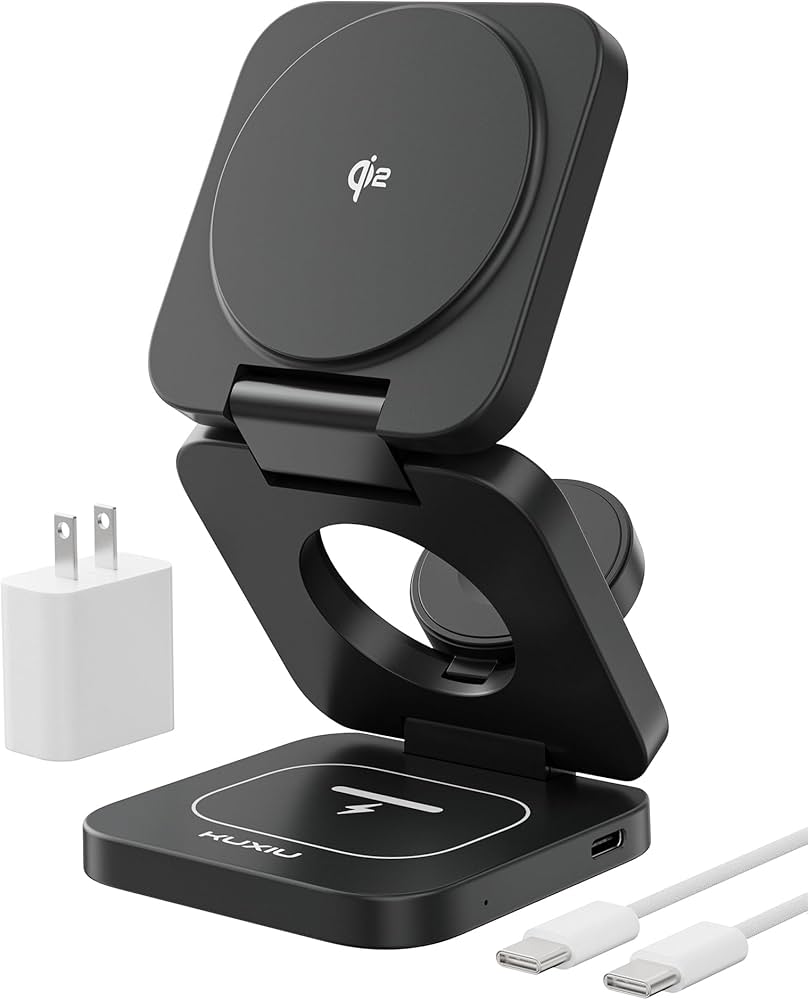 ku__uu20 Amazon.com: KU XIU X55Q Foldable 3 in 1 Magnetic Wireless Charger